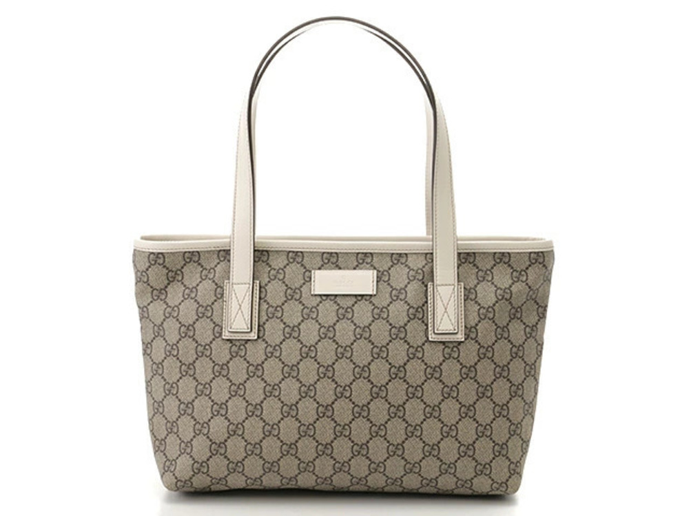 Gucci bag tote Beige Cream Ivory White calfskin